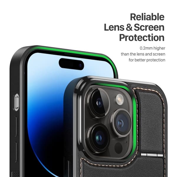 Dux Ducis iPhone 14 Pro Max Mobilskal Magsafe Kortholder Rafi Black