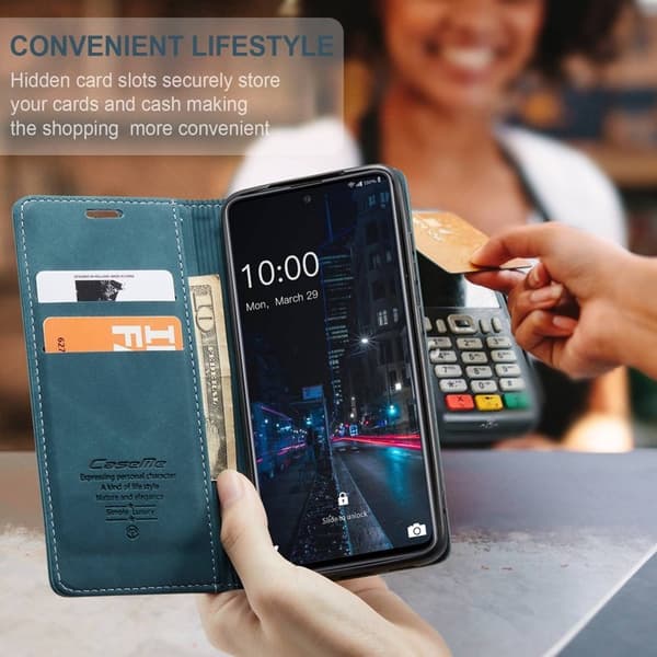 CASEME 013 Wallet Mobilskal för Samsung Galaxy A33 5G - Grön