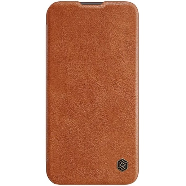 Nillkin iPhone 14 Pro Max Plånboksfodral QinPro Läder - Brun