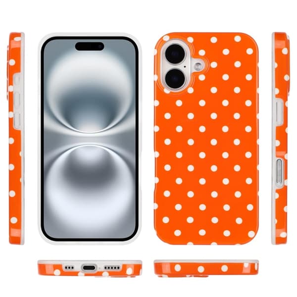 Mobilskal till iPhone 17 Dot Design Imd Tpu - Orange Orange