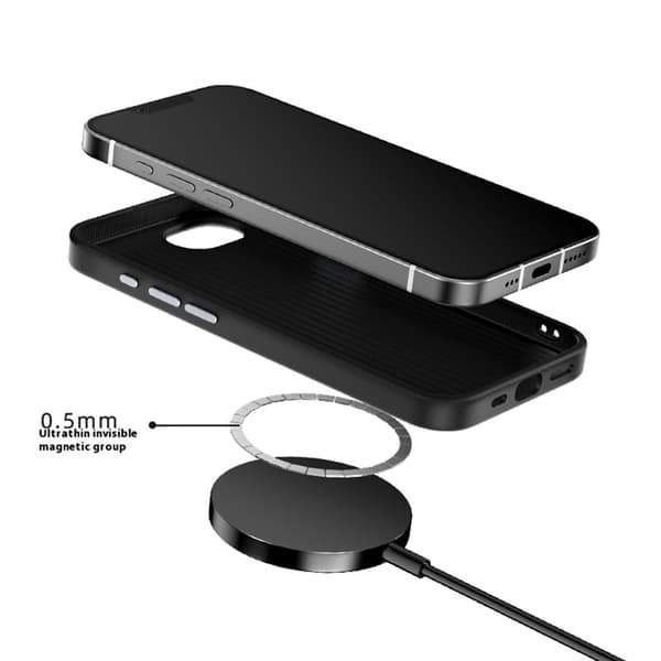 ABEEL Mobilskal till iPhone 16e MagSafe Äkta Läder Micro-Prägling Brun