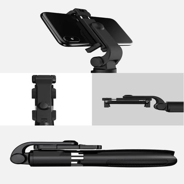 Tech-Protect Trådlös Selfiestick Tripod L01S - Svart Svart