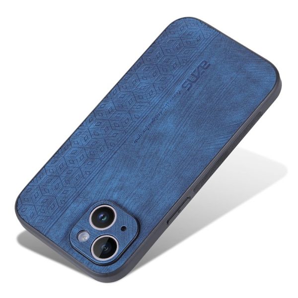 AZNS Mobilskal till iPhone 15 Plus Anti-Scratch PU Läder - Blå