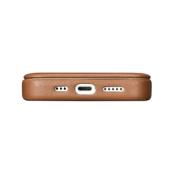 iCarer iPhone 14 Pro Plånboksfodral Magsafe CE Läder - Brun Brun