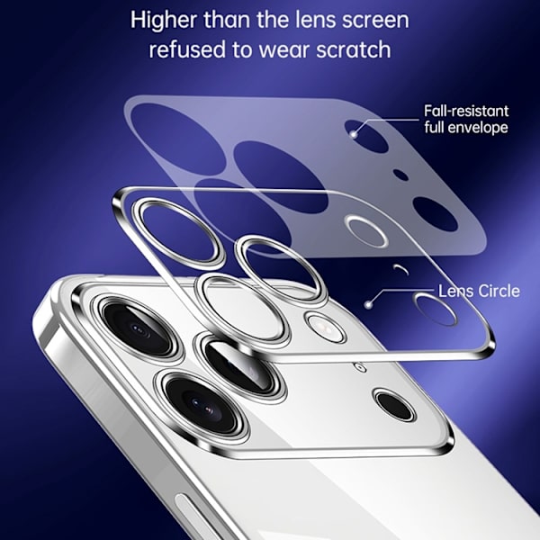 SULADA Mobilskal till iPhone 17 Pro Electroplating Nature Matte - Silver Silver