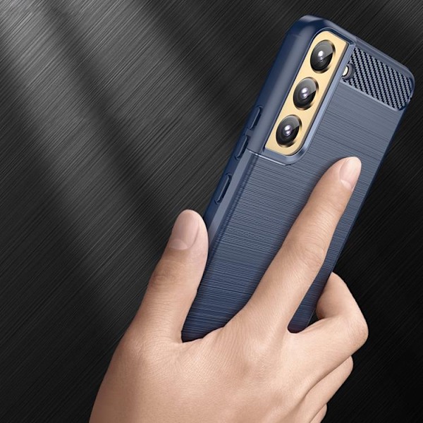Galaxy S23 Plus Skal Carbon Silicone Flexible - Blå