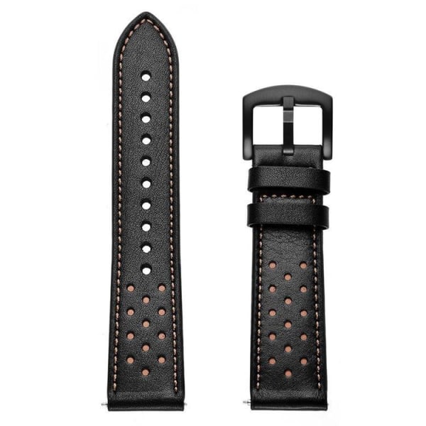 Tech-Protect Läder Armband Galaxy Watch 4 40/42/44/46 mm - Svart Svart