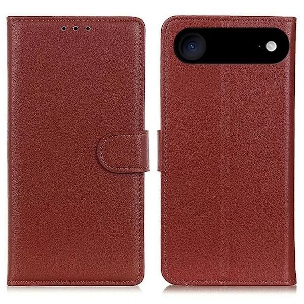 iPhone Air Plånboksfodral Litchi Texture - Brun Brun