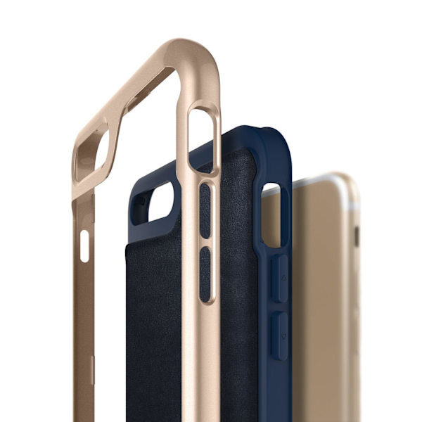 Caseology Envoy Äkta Läder Skal iPhone 7 Plus - Blå Blå