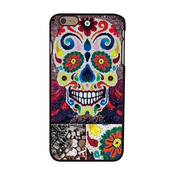 BaksideSkal till Apple iPhone 6(S) Plus - Flowered Skull Mönster
