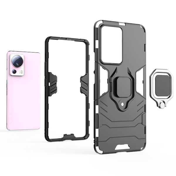 Xiaomi 13 Lite Mobilskal Ring Armor Magnetic Hållare - Svart