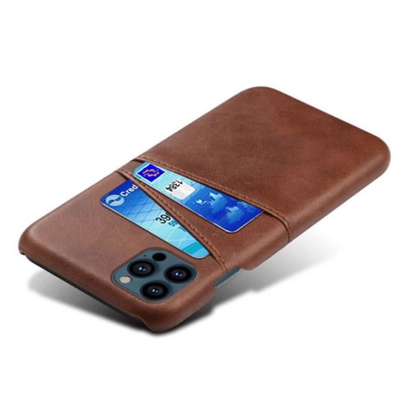 Retro mobilcover med slots iPhone 13 Pro Max - Brun Brown