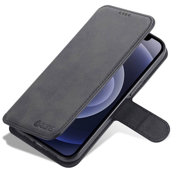 AZNS iPhone 14 Plånboksfodral Konstläder - Svart