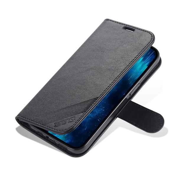 AZNS iPhone 14 Pro Max Plånboksfodral i Konstläder - Svart