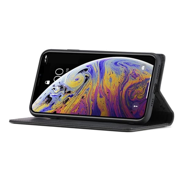 LC.IMEEKE Mobilskal till iPhone XS Max KonstLäder - Svart