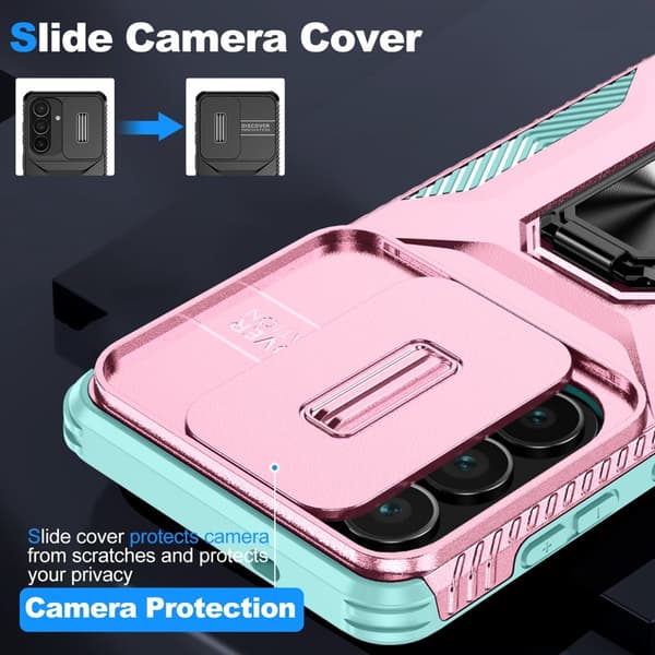 Mobilskal för Samsung Galaxy S26 Plus Kickstand TPU + PC - Rosa
