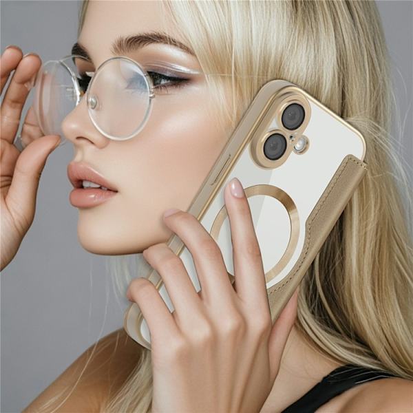 iPhone 17 Plånboksfodral MagSafe RFID - Ökenguld Guld