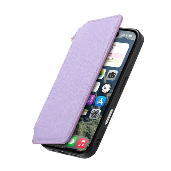 CASENEO iPhone 16 Plus Plånboksfodral Konstläder - Lila