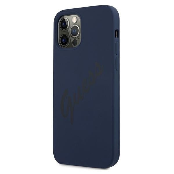 Guess iPhone 12 Pro Max Skal Script Vintage - Blå Blå