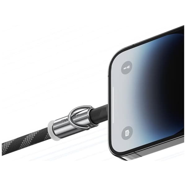 USAMS USB-C Till Lightning Kabel 1.2m Lanyard - Lila Lila