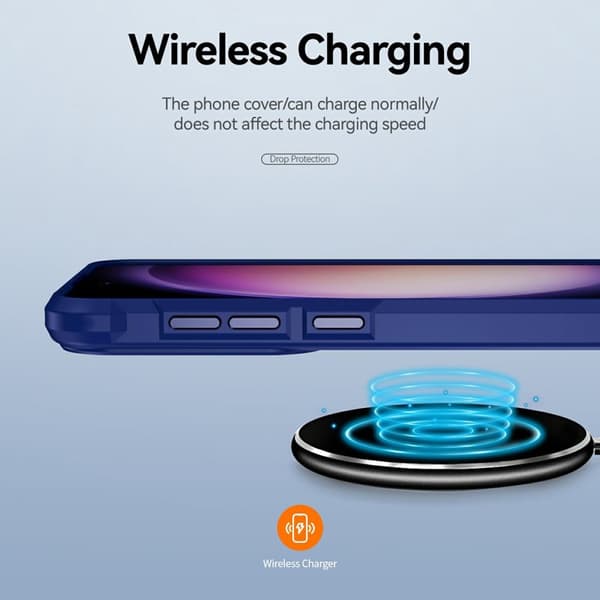 Mobilskal för Samsung Galaxy S26 Plus Stötbeständig PC + TPU - Blå