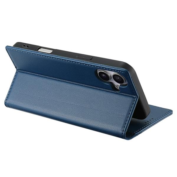N.BEKUS iPhone 17 Konstläder Plånboksfodral RFID-Skydd P3 - Blå Blå