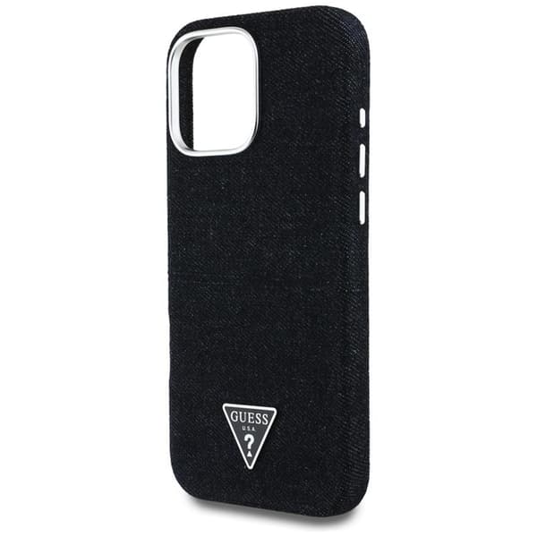 Guess telefontaske til iPhone 16 Pro Max MagSafe Denim Triangle Svart