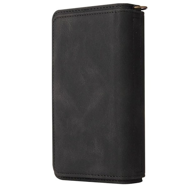 iPhone 14 Pro Max Plånboksfodral KT Zipper - Svart Svart