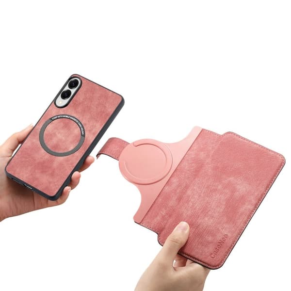 CASENEO Samsung Galaxy S25 Edge Plånboksfodral Konstläder - Rosa