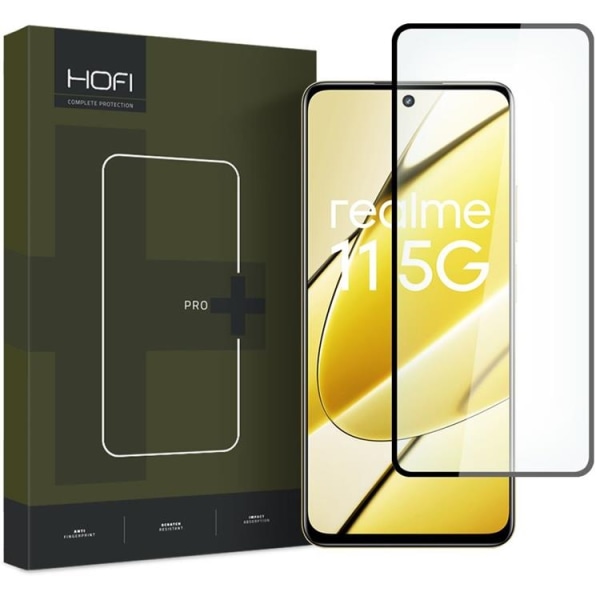 Hofi Realme 11 Tempered Glass Screen Protector Pro Plus - Sort