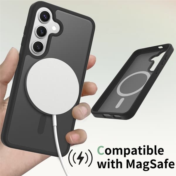 Mobilskal till Galaxy S25/S24 MagSafe Skin Touch Acrylic - Blå