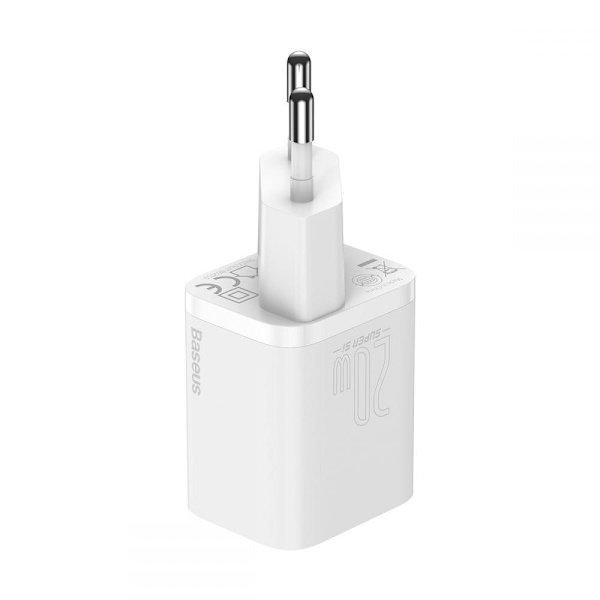 BASEUS - Super Si Network Charger 20W + Lightning Kabel - Vit White