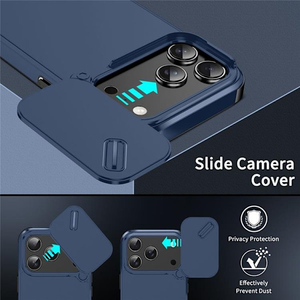 Mobilskal till iPhone 17 Pro Slide Kamera - Blå Blå