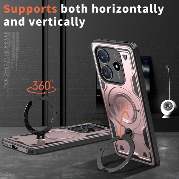 Mobilskal till Xiaomi Redmi Note 14 5G Plast Militärskydd - Roséguld