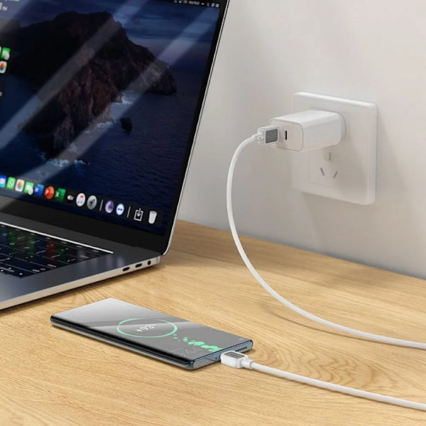 Hoco USB-A Till Micro-USB Kabel 1m - Vit Vit