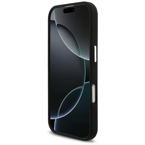 AMG telefontaske til iPhone 17 MagSafe silikone oversize rhombs - sort Svart