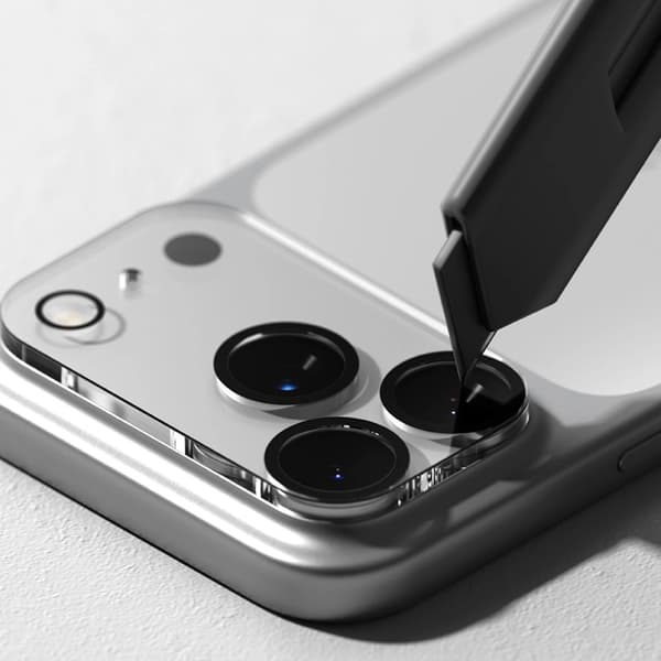 [2-Pack] Ringke kameraomslag hærdet glas til iPhone 17 Pro Max - Sort Svart