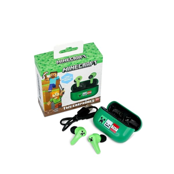 MINECRAFT TWS In-Ear Hörlurar - Grön Grön