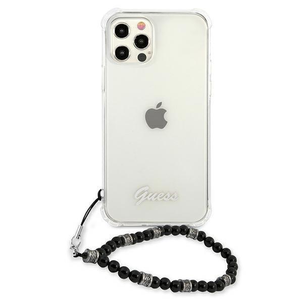 Guess iPhone 12 Pro Max Skal Sort Pearl - Transparent Black