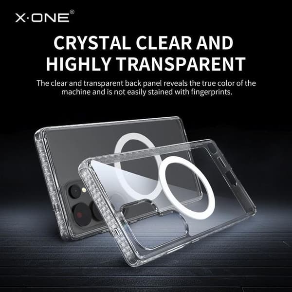 X-One Telefontaske til Galaxy S25 Dropguard Magnetisk - Klar Transparent