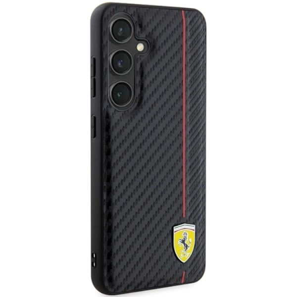 Ferrari Galaxy S24 Plus Mobilskal Carbon Printed Line - Svart Svart
