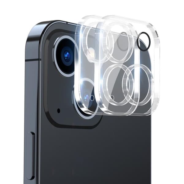 [2-PAK] iPhone 14 Plus Kameralinsebeskyttelse i Hærdet Glas Transparent