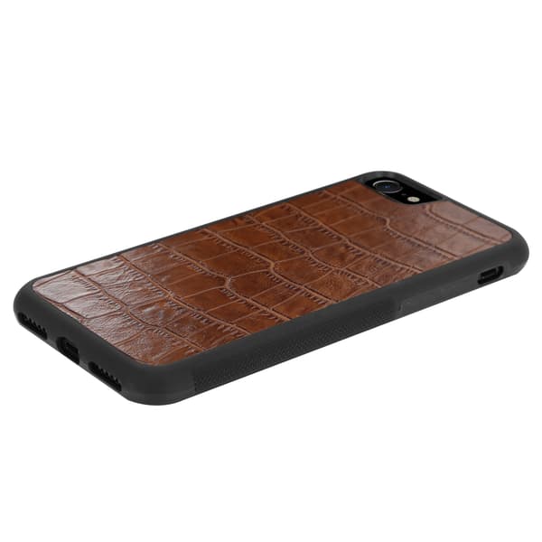 Boom Croco Taske til iPhone 6/7/8/SE 2020 - Brun Brown