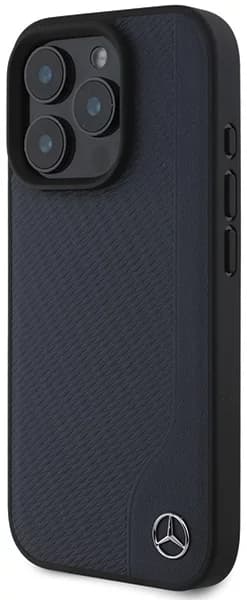 Mercedes telefontaske til iPhone 16 Pro Max MagSafe Træimitation Blå
