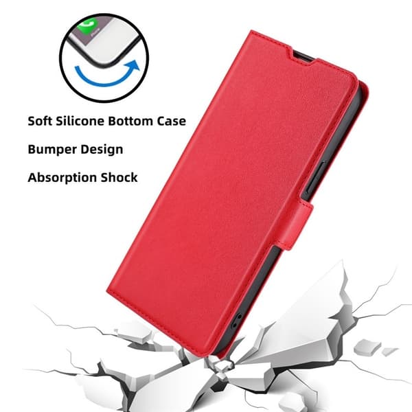 Xiaomi 13 Lite Plånboksfodral Dual Magnetic Clasp - Röd
