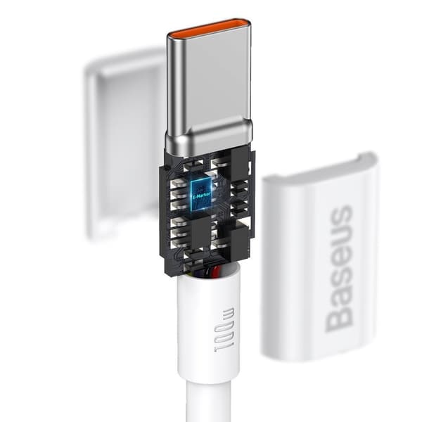 Baseus Superior USB-C till USB-C kabel 100W 5A 20V 1m - Vit White