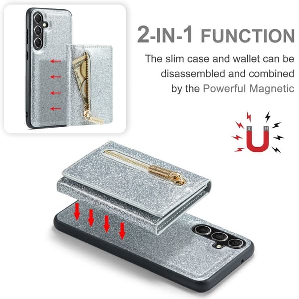 DG.MING M3 Series Mobilskal till Samsung Galaxy S23 FE Glitter Silver