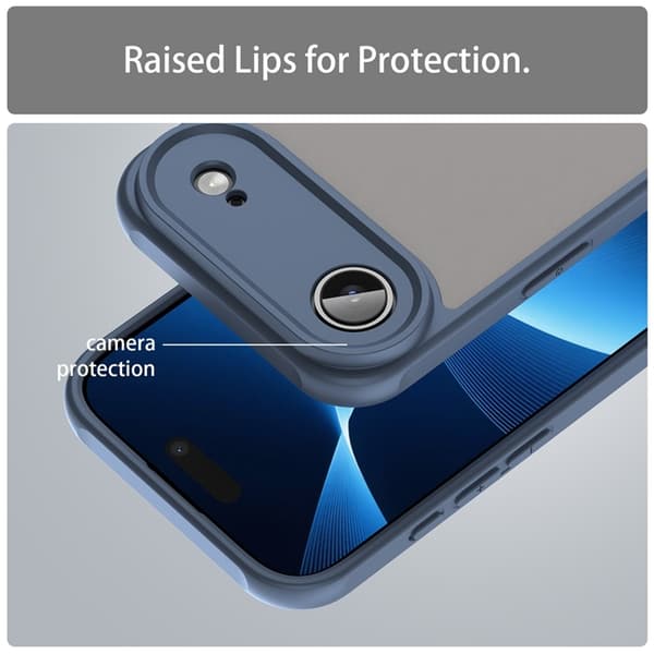 Mobilskal till iPhone Air Frostade krockkuddar Drop Proof - Blå Blå