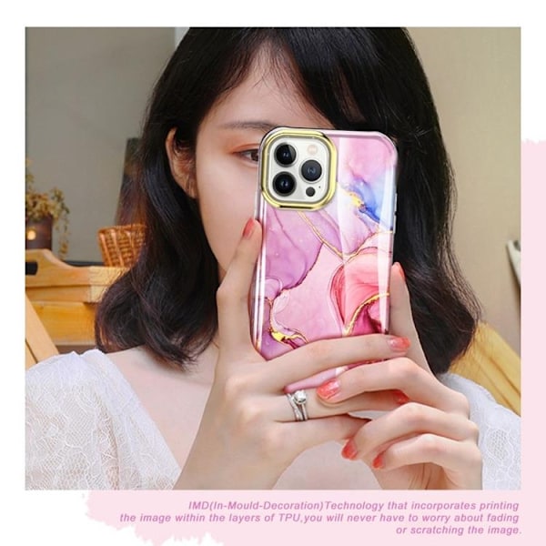 iPhone 14 Pro Max Skal 360 Marble - Rosa