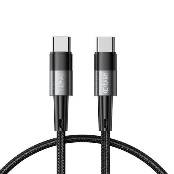 Tech-Protect USB-C till USB-C kabel Ultraboost 0.25m - Grå Grå